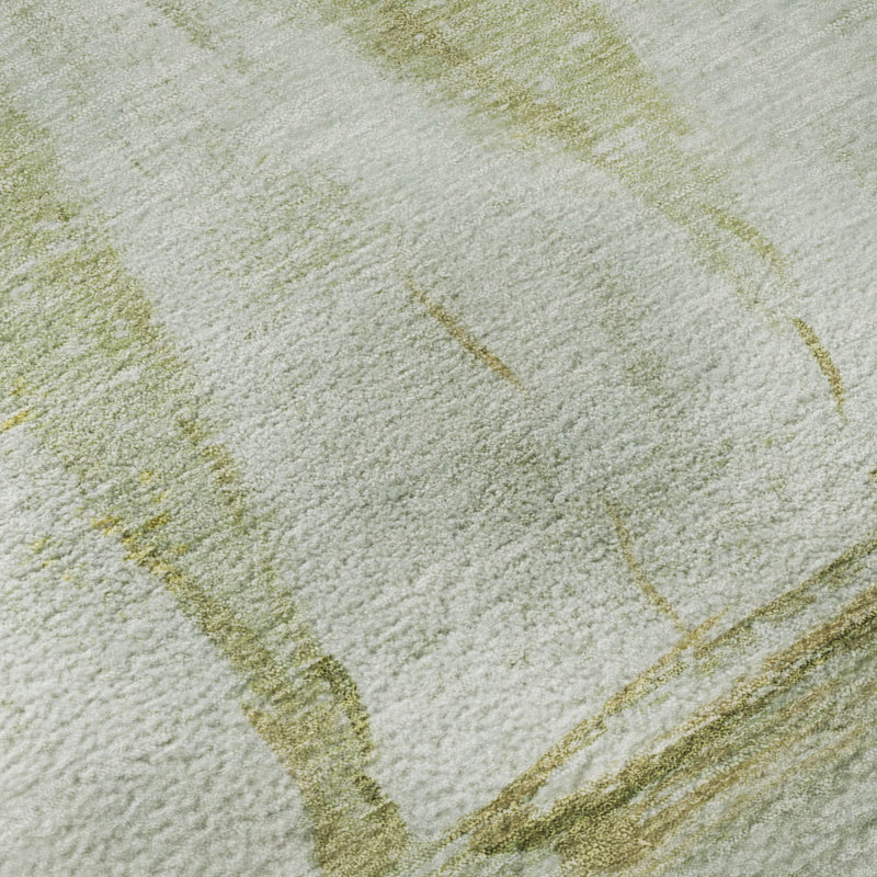 Premium Machine Washable Mayfield AMF2084 Coastal Rug, Green, 9' x 12'
