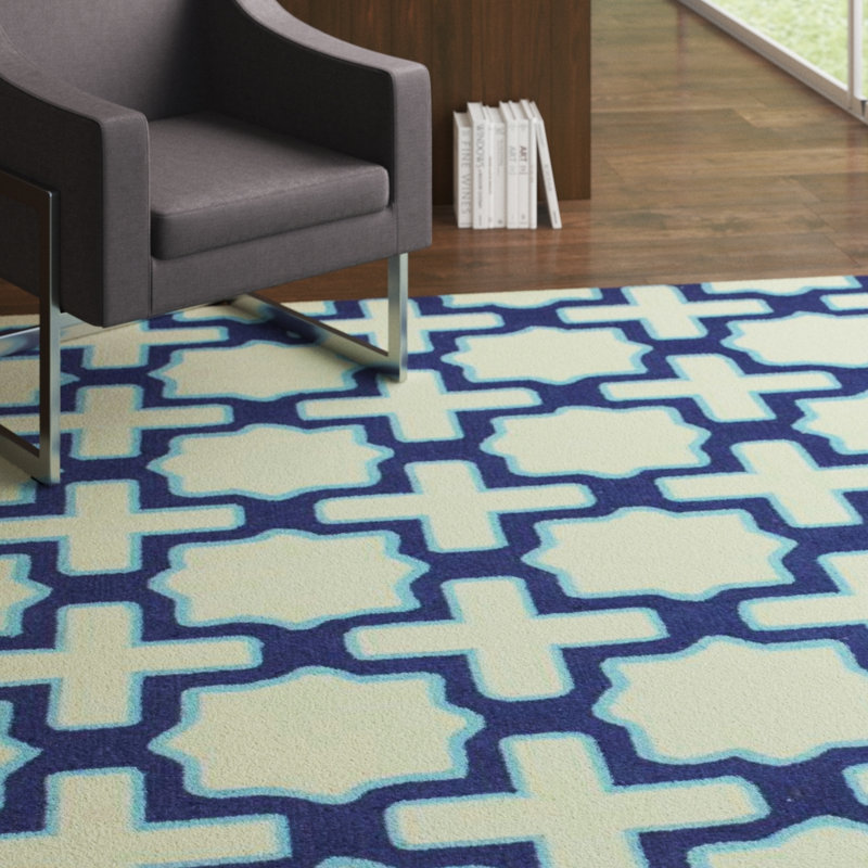 Tapis ivoire crocheté à la main McCallie, Rectangle 7 pi 6 po x 9 pi 6 po