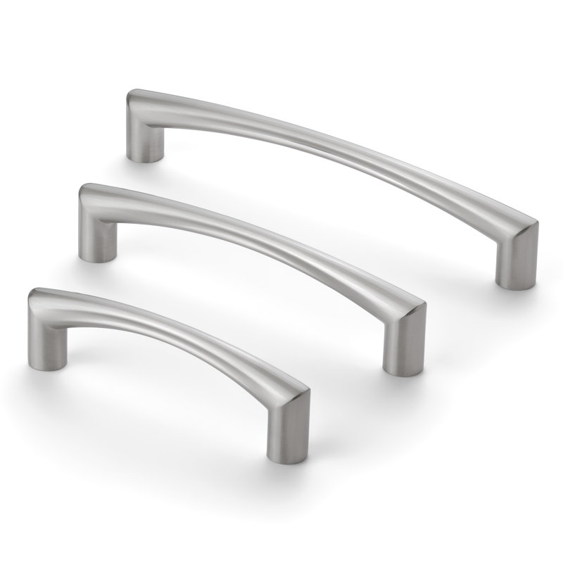 Ensemble de poignées à tiroirs 3,75 po 5 po 6,3 po New Collection Modern, 3.75", Nickel satiné