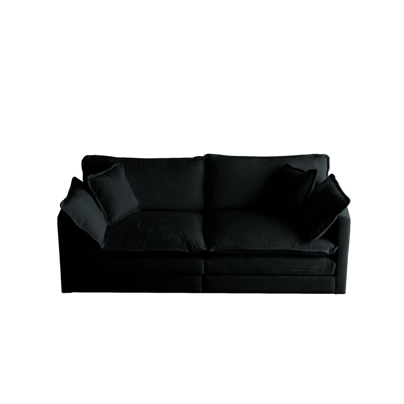 Chenille moderne - Revêtement solide et relaxant en bois noir