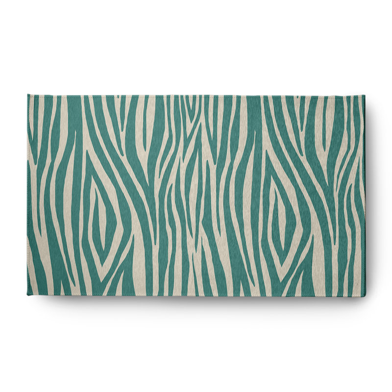 Tapis en chenille à rayures en bois CRGN722GR31IV5, Rectangle 4 pi x 6 pi