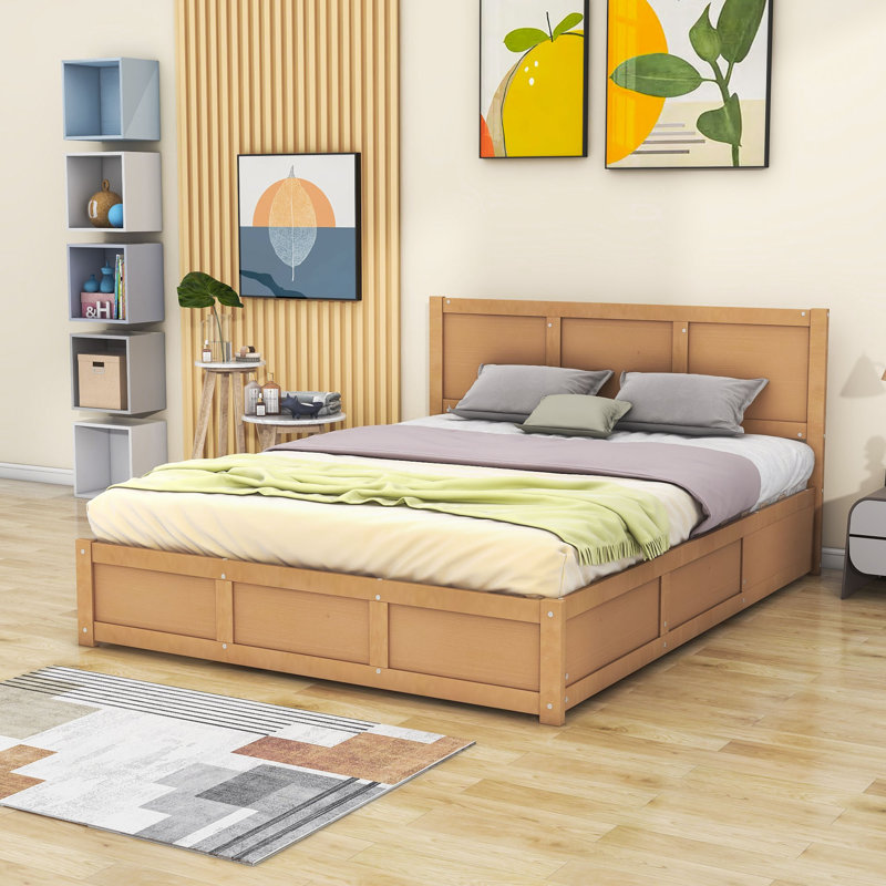 Lit plateforme avec rangement Amitai, Grand