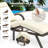 Outdoor Lounge Chairs Set Of 2, Pool Lounge Chairs With Adjustable 5 Position Backrest & Leg Support, Pe Rattan Chaise Lounge Patio Chairs For Backyard Porch Deck-1222444091