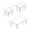 Ensemble de table, ensemble 3 pièces, café, bout, côté, accent, stratifié, transitionnel