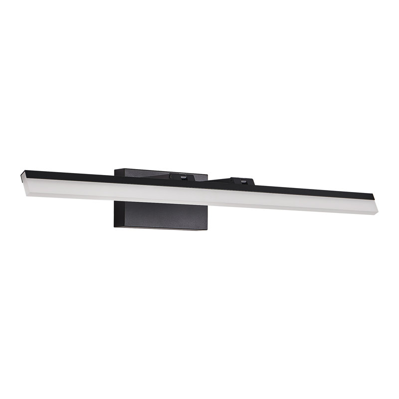Luminaire de salle de bain moderne à DEL 32 po - Élégante applique murale en métal noir pour miroir, vestiaire ou lavabo