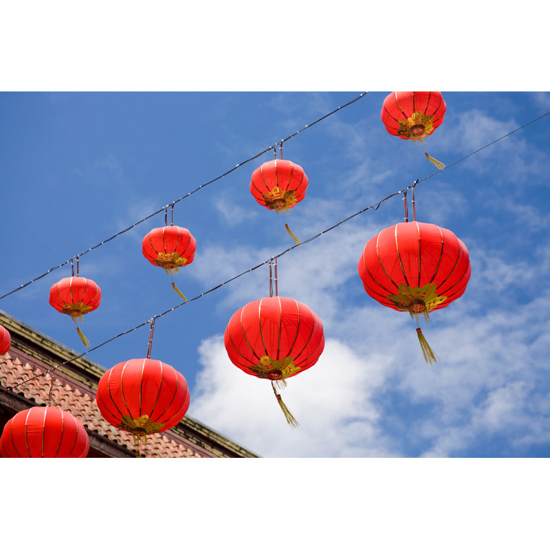 Chinese Lanterns by VisualField - No Frame Art Prints on Canvas, 81cm H x 122cm W