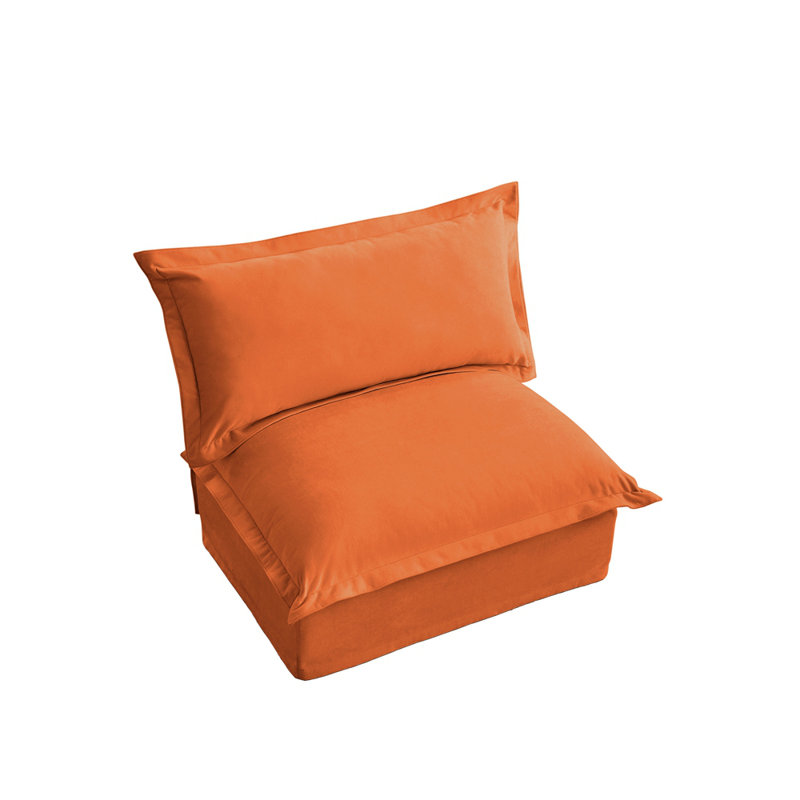 Canapé sans accoudoirs Koala, Chenille orange