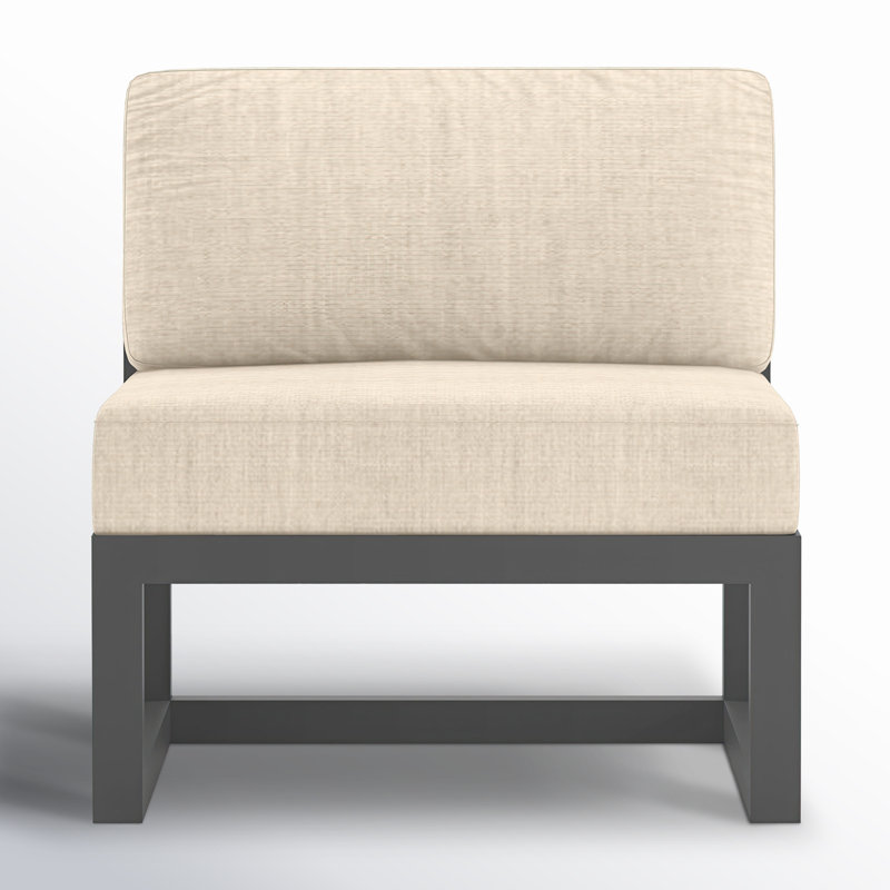 Avion 4 Piece Sectional Set, Canvas Flax Sunbrella® Canvas, Slate