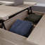 Table basse à plateau relevable pour bureau à domicile, finition brune