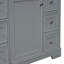 Meuble-lavabo sans lavabo Dancy, base d'armoire seulement, une armoire et six tiroirs Dancy-1104075910