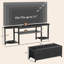 Meuble télé moderne de 160 cm avec banc de rangement et éclairage DEL RVB-1704393822
