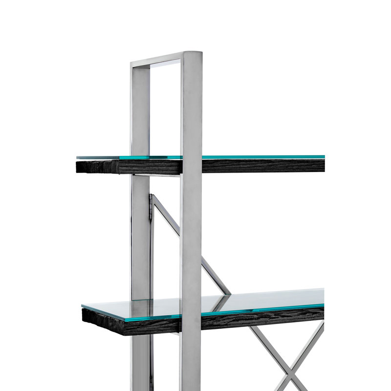 198cm H x 152cm W Stainless Steel Bookcase
