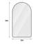 Miroir de salle de bain arqué à DEL 32 po x 60 po, indicateur de temps et de température, rétroéclairé, brouillard, gradation 3 couleurs, cadre noir pour lavabo moderne 32 po x 60 po avec température, rétroéclairage, brouillard, éclairage à intensité variable