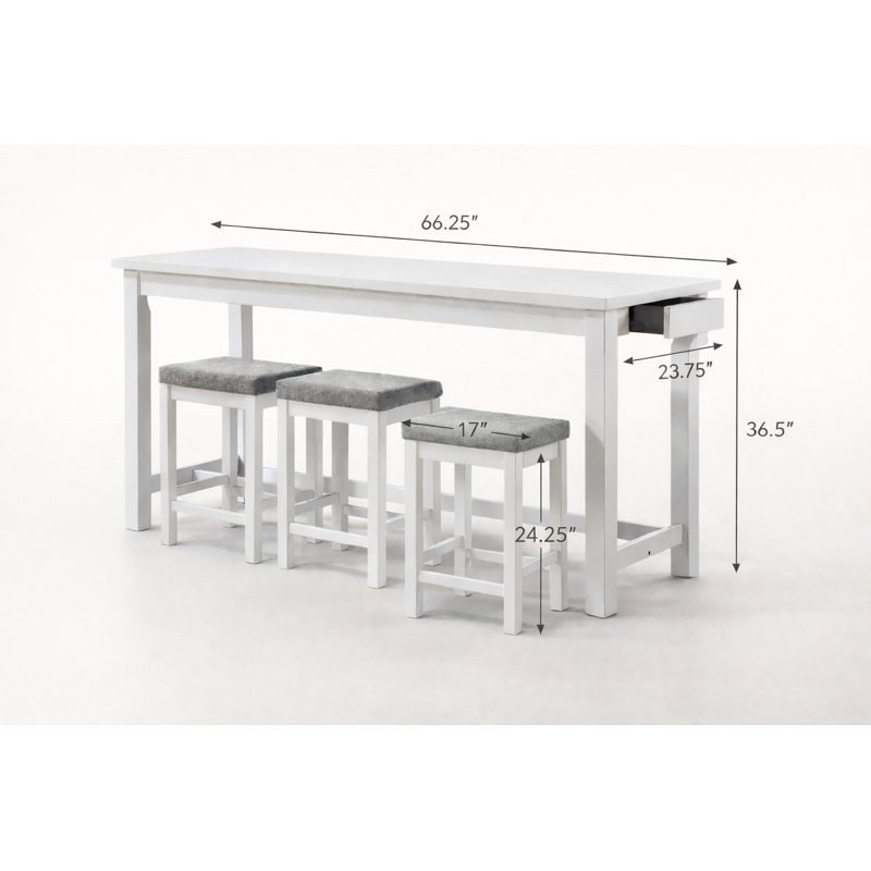 3 - Person Dining Set, White