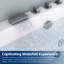 Baignoire de trempage autoportante en acrylique avec coussin de bain 71 po Tidal-137457825