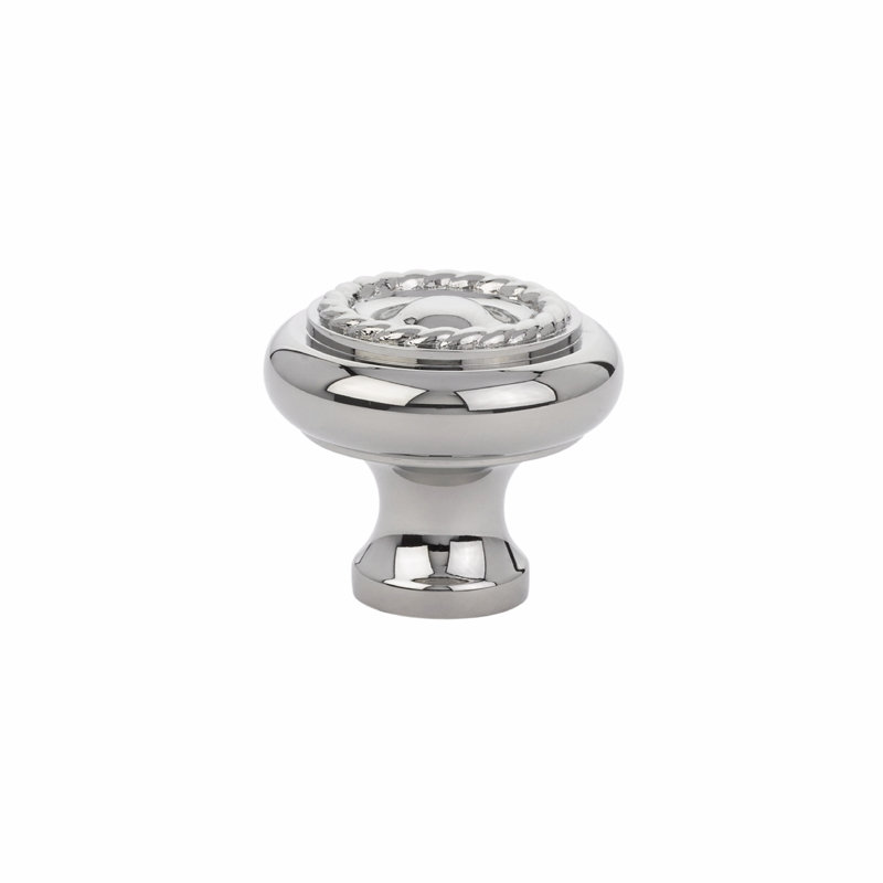Emtek Rope Cabinet Knob, 1.75'', Polished Nickel