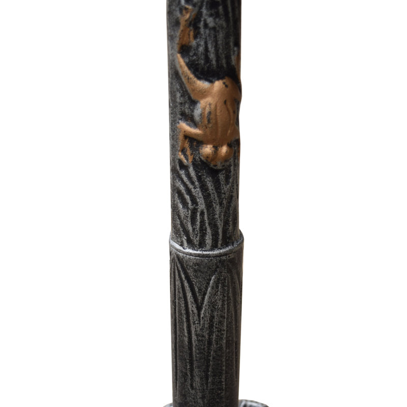 Wensley Metal Pedestal Birdbath, Antique Pewter