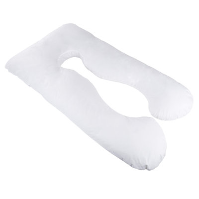 Lavish Home Full Body Pillow - 7-In-1 Pillow with Removable Cover - Comfortable U-Shape for Support, Sleeping, Lounging, Studying, and More