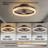 Black 19.7 in. indoor Ceiling Fan with Lights Dimmable LED-1313438251