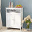 Armoire de rangement pour salle de bain avec portes à double volets - blanc