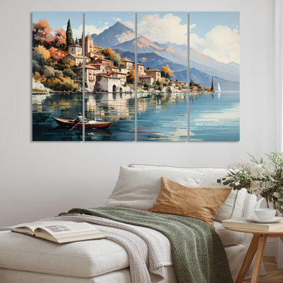 " Italy Lake Como " 4 - Pieces