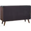 5 grandes chambres à coucher de style Mid-Century moderne en bois de noyer foncé, bords arrondis, lit et table de chevet avec tablettes de charge, gadgets