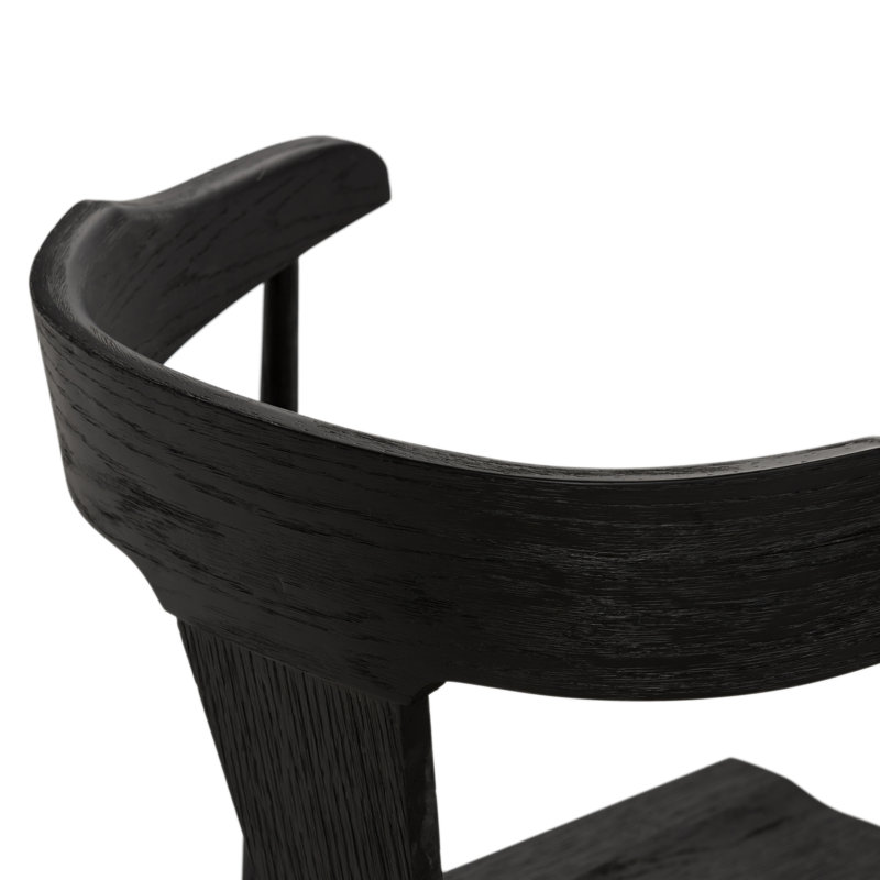 Garth Ripley Counter & Bar Stool, Bar Stool (29" Seat Height), Black Oak