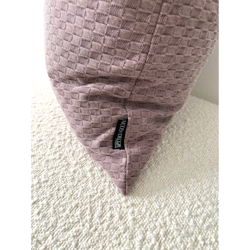 Largo Canvas, Plum Checkered, Square 18"H x 18"W