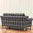 Vintage Plaid Sofa Upholstered 82.6 " Fabric Sofa