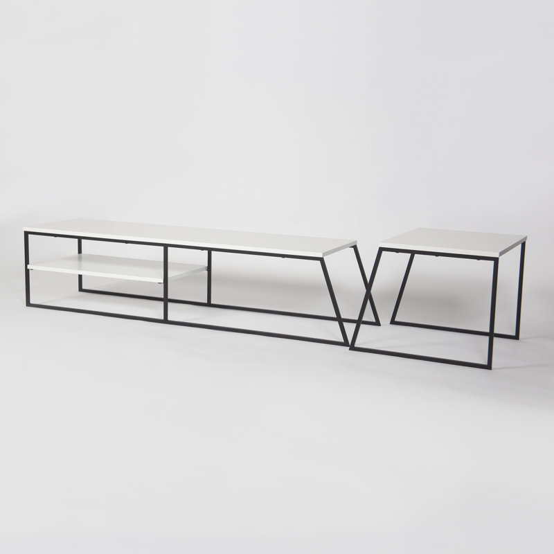 Pal Modern TV Unit Multimedia Centre Stand With Storage White 163cm, White
