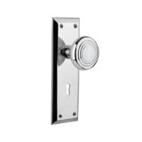 New York Plate with Decorative Keyhole and Deco Door Knob