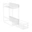 Organisateur de salle de lavage à double couche, support à épices coulissant, adapté aux machines à laver et aux réfrigérateurs. Organisateur de buanderie, métal.