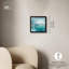 Art mural abstrait vert et bleu Shadowbox par Art Remedy-115132114-115132110