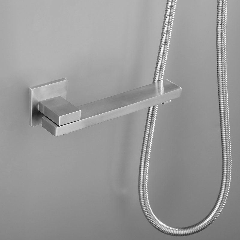 Luxury Bathroom Shower Mixer - 10" Square Brushed Nickel Rain In, Brushed Nickel