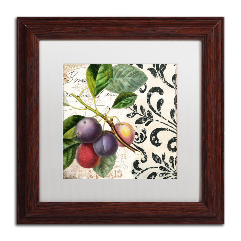 Jadaya «Les Fruits Jardin III», impression encadrée, H 11 po x l 14 po x P 0,5 po, Blanc