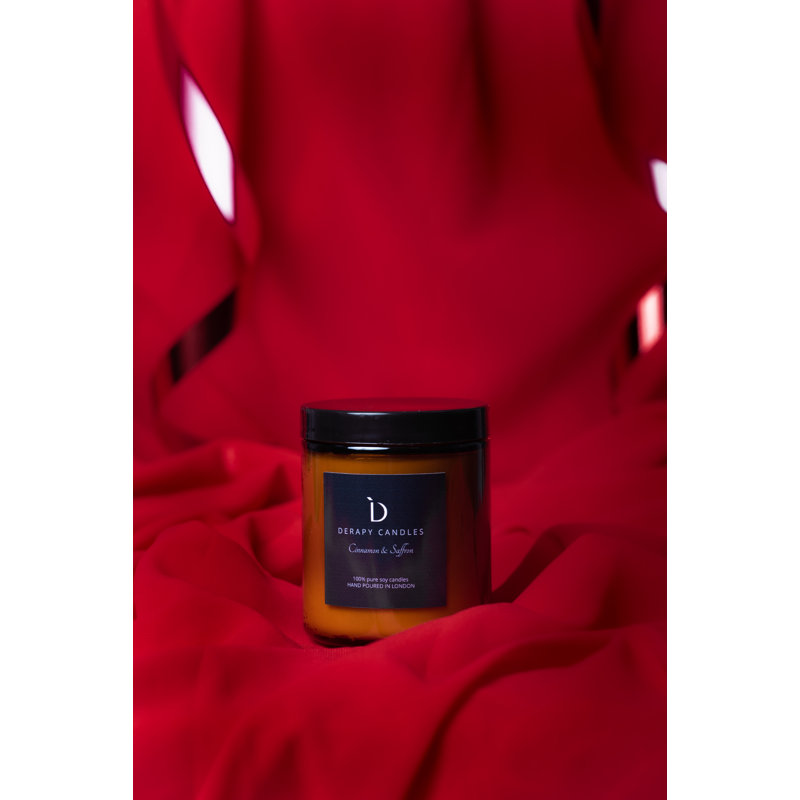 Cinnamon And Saffron Scented Designer Candle