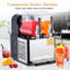 Machine à barbotine commerciale 4L × 2 à double cuve, acier inoxydable autonettoyant 370W, fonctionnement à deux saveurs pour les cafés et les bars