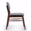 Ensemble de 2 chaises de salle à manger rembourrées Mid-Century avec structure en bois d'hévéa-1902473352