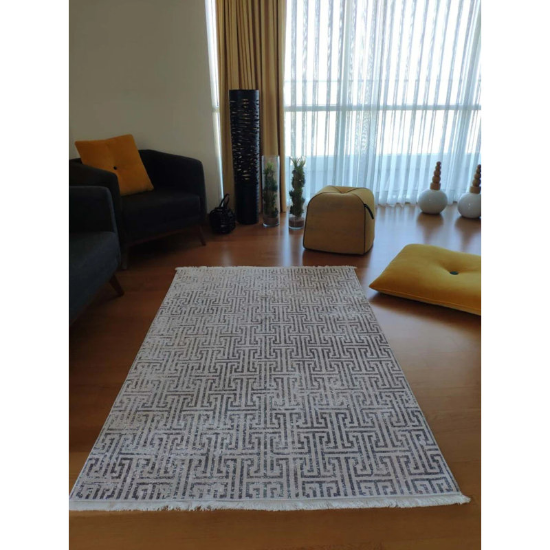 Tapis carré carré avec envers antidérapant, Rectangle 2 pi 7 po x 12 pi 5 po