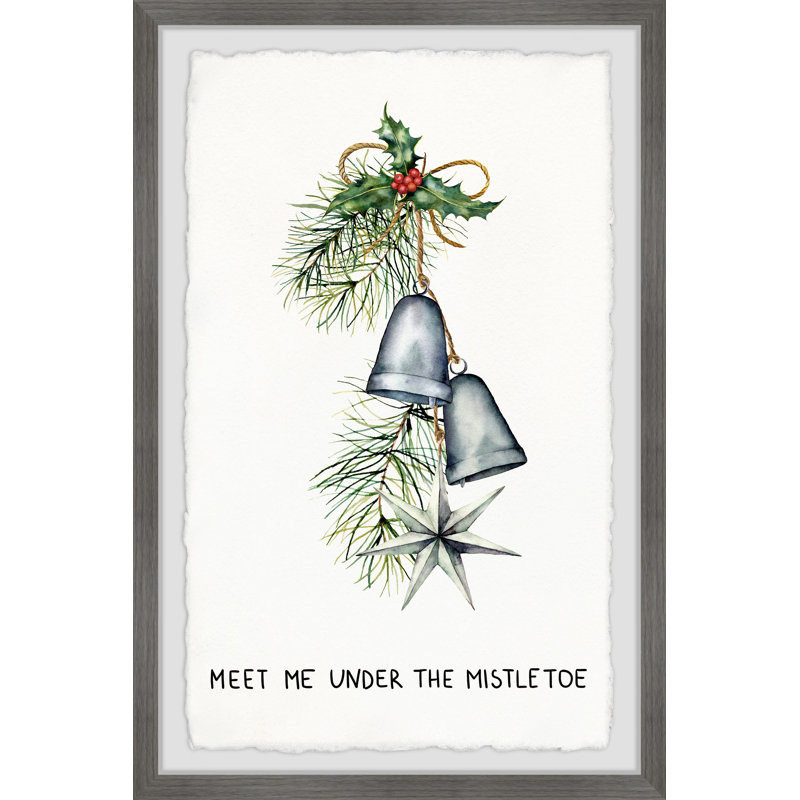 I'm Under The Mistletoe - Single Picture Frame Print, 30cm H x 20cm W x 3.81cm D