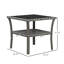 Table d'appoint d'extérieur en rotin avec tablette de rangement-1644623977