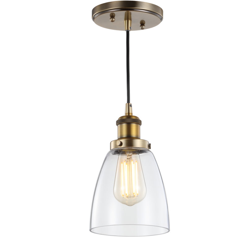 Luminaire suspendu 1 cloche pour une cloche Michelle, Laiton doré