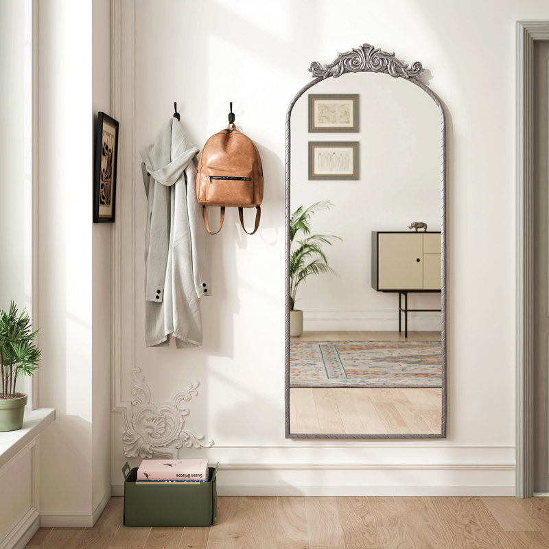 Miroir mural 58 po X24 po, Argent antique