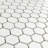 Hudson 1" Hex Crystalline White 11-7/8" x 13-1/4" Porcelain Mosaic Floor and Wall  Tile