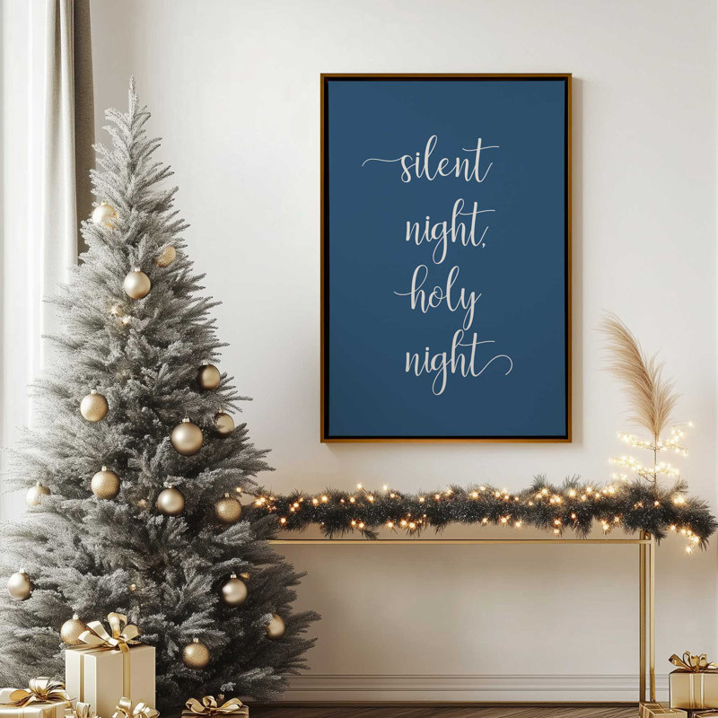 «Silent Night», reproduction d'art sur toile, H 18,75 po x l 12,75 po, Chrome poli