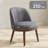 Modern Upholstered Accent Chair with Solid Wood Legs-1121957167