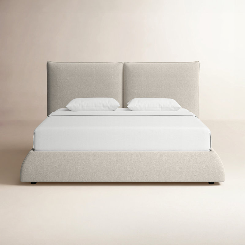 Everby Upholstered Queen Bed, King, Ivory