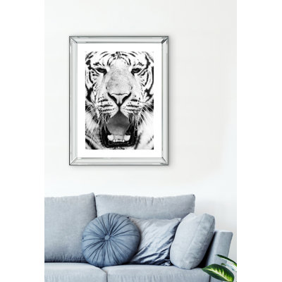 White Tiger - Print on Wood