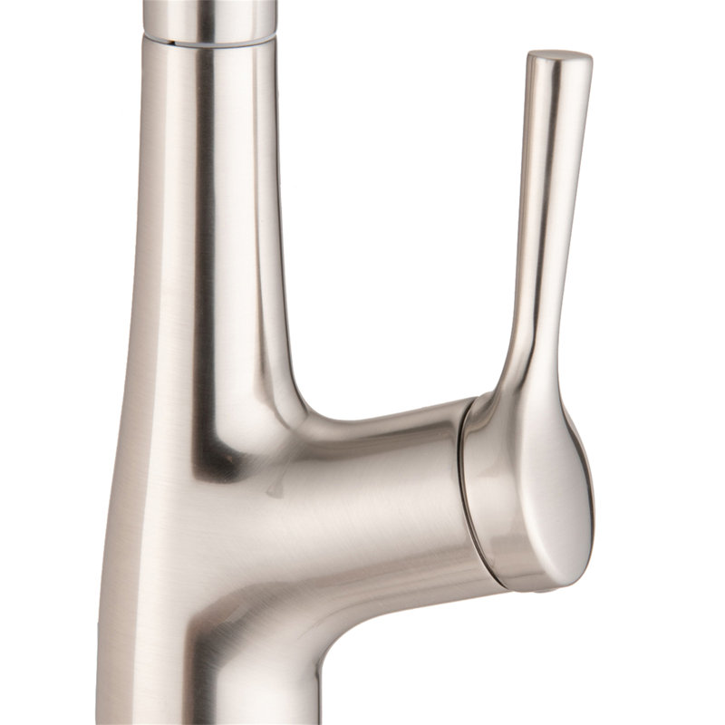Single Handle Pull Down Kitchen Sink Faucet, Brushed Nickel