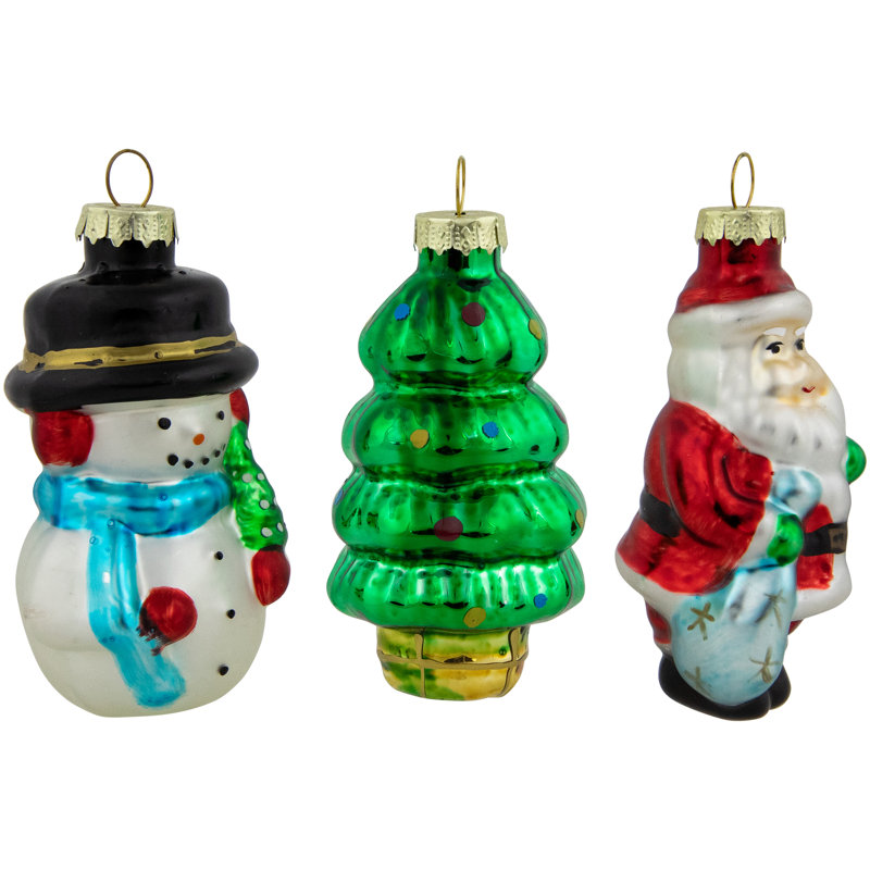 3'' Glass Hanging Figurine Ornament
